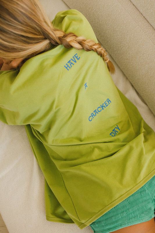 Sunburst Box Tee - Wasabi