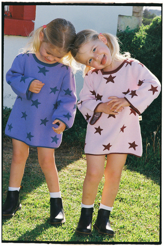 Lucky Stars Dress - Soft Pink