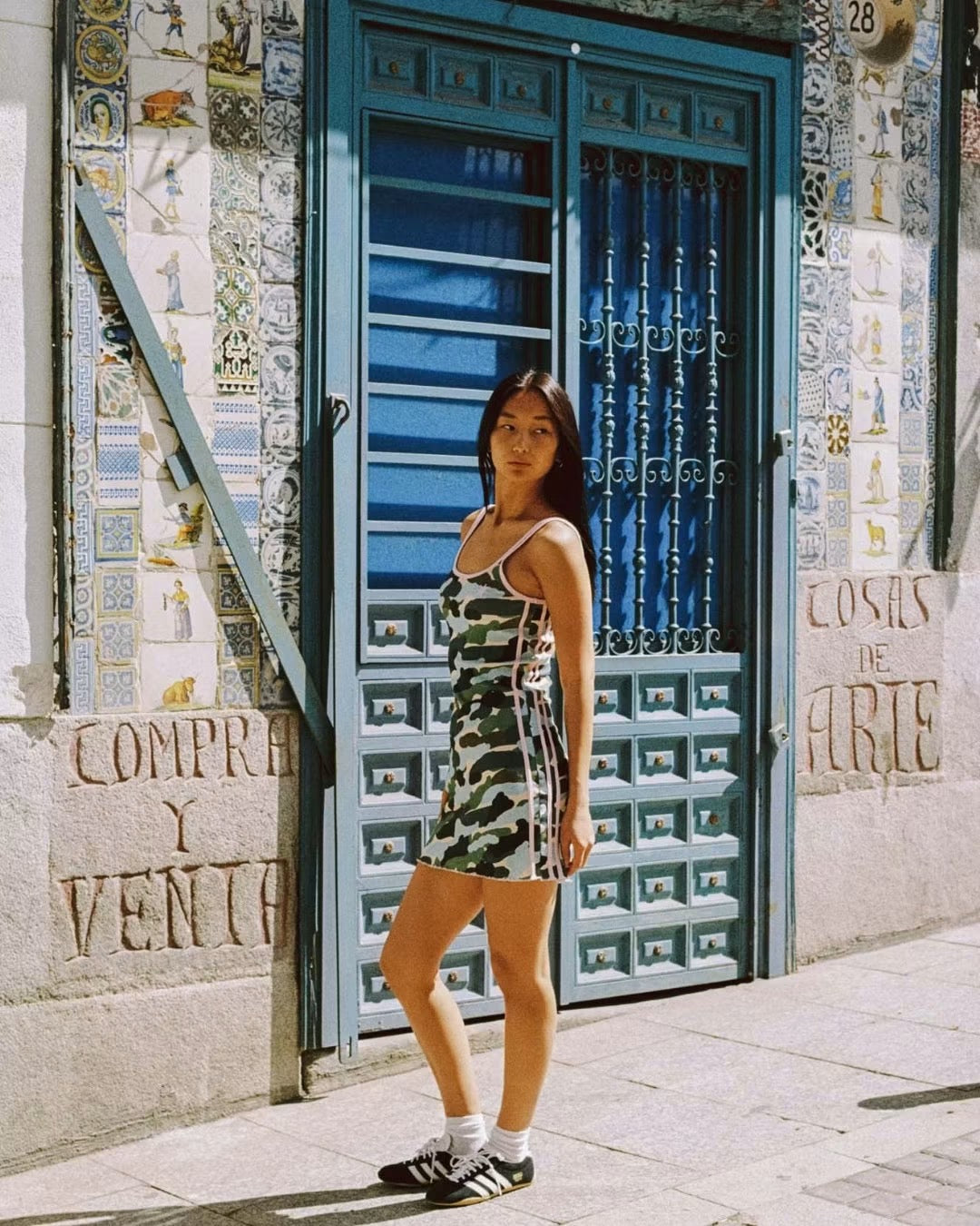Camo Hibiscus Mini Dress