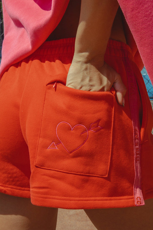 CDC x HALL Cloud Shorts - Cherry Red