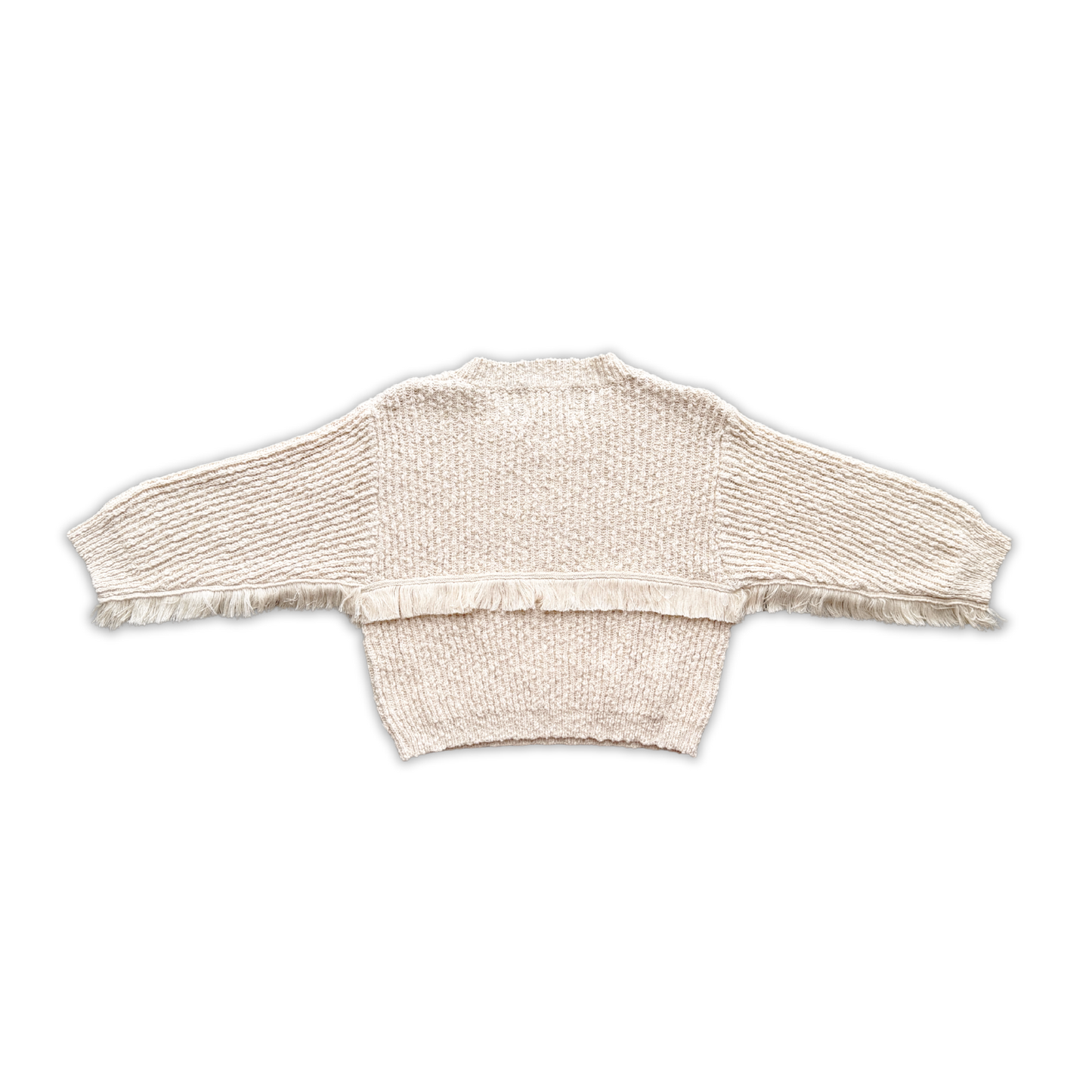 Organic Fringe Rib Knit Pull Over