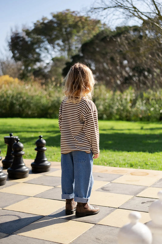 Organic Essential Stripe LS Knit Tee