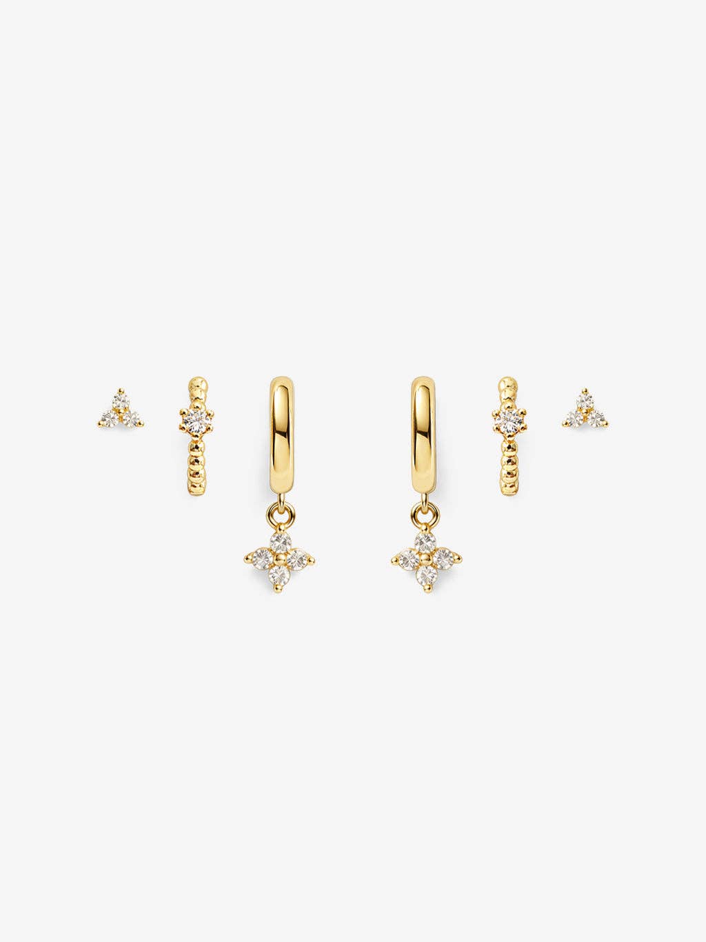 Celin Gold Stacker Earring Set