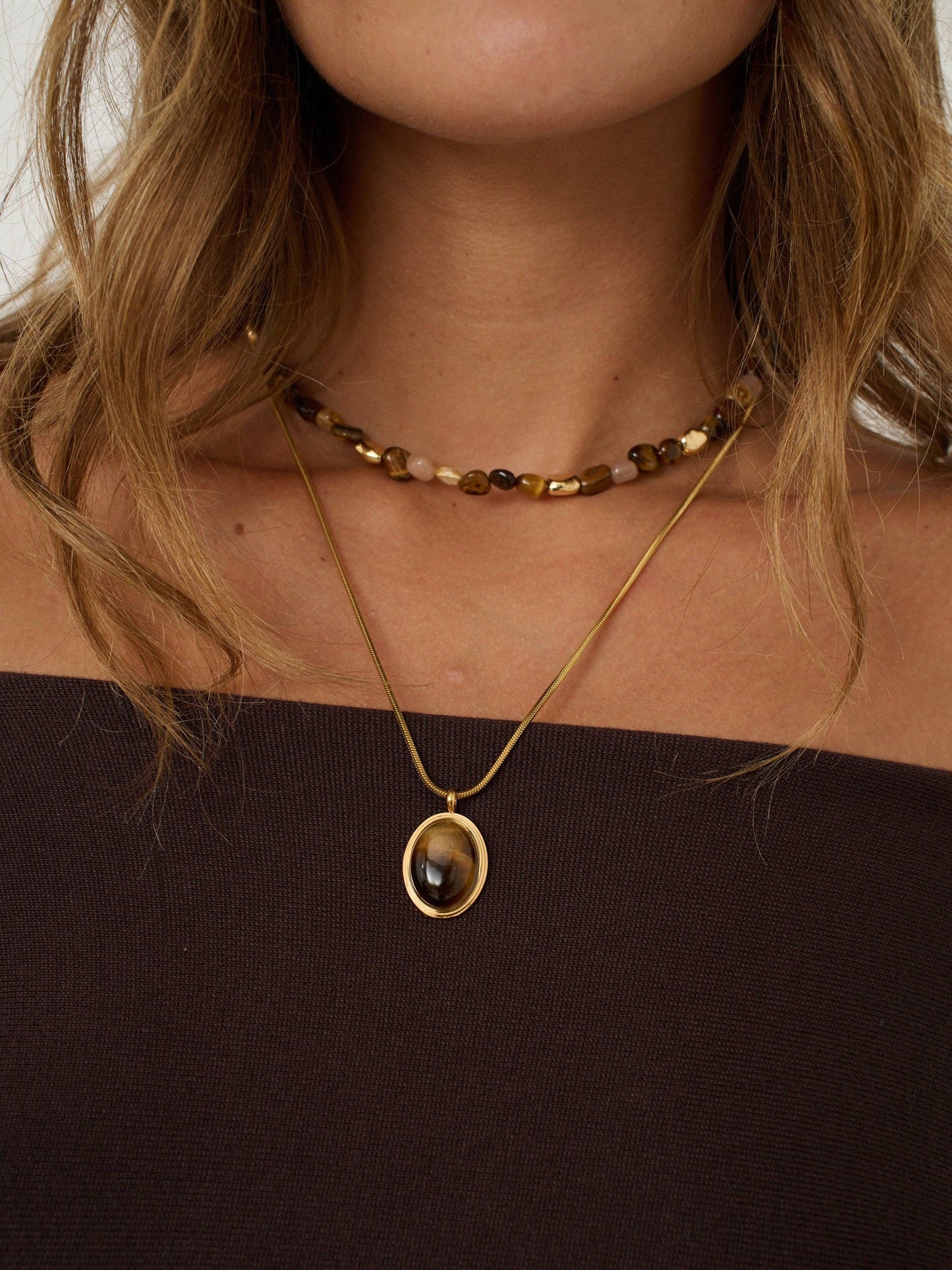 Vista Natural Stone Necklace