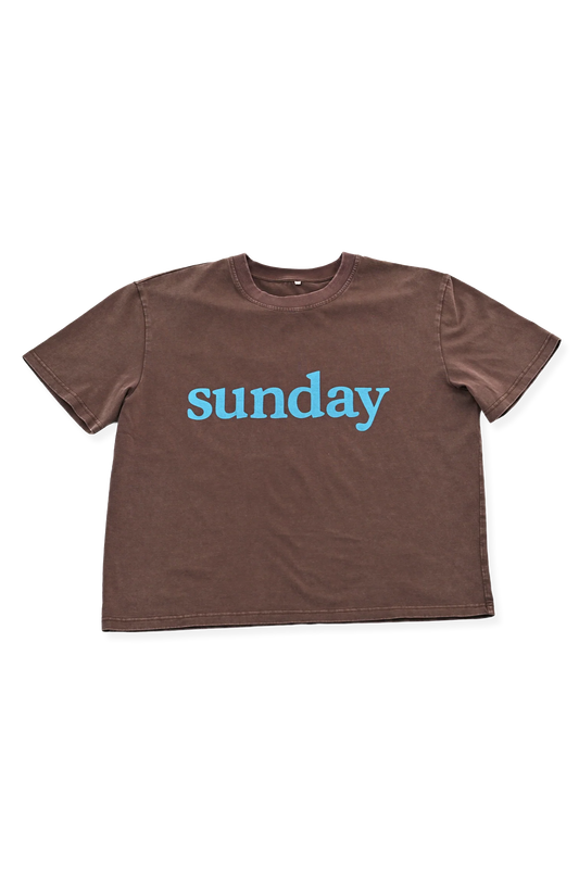 Sunday Tee - Brown + Blue