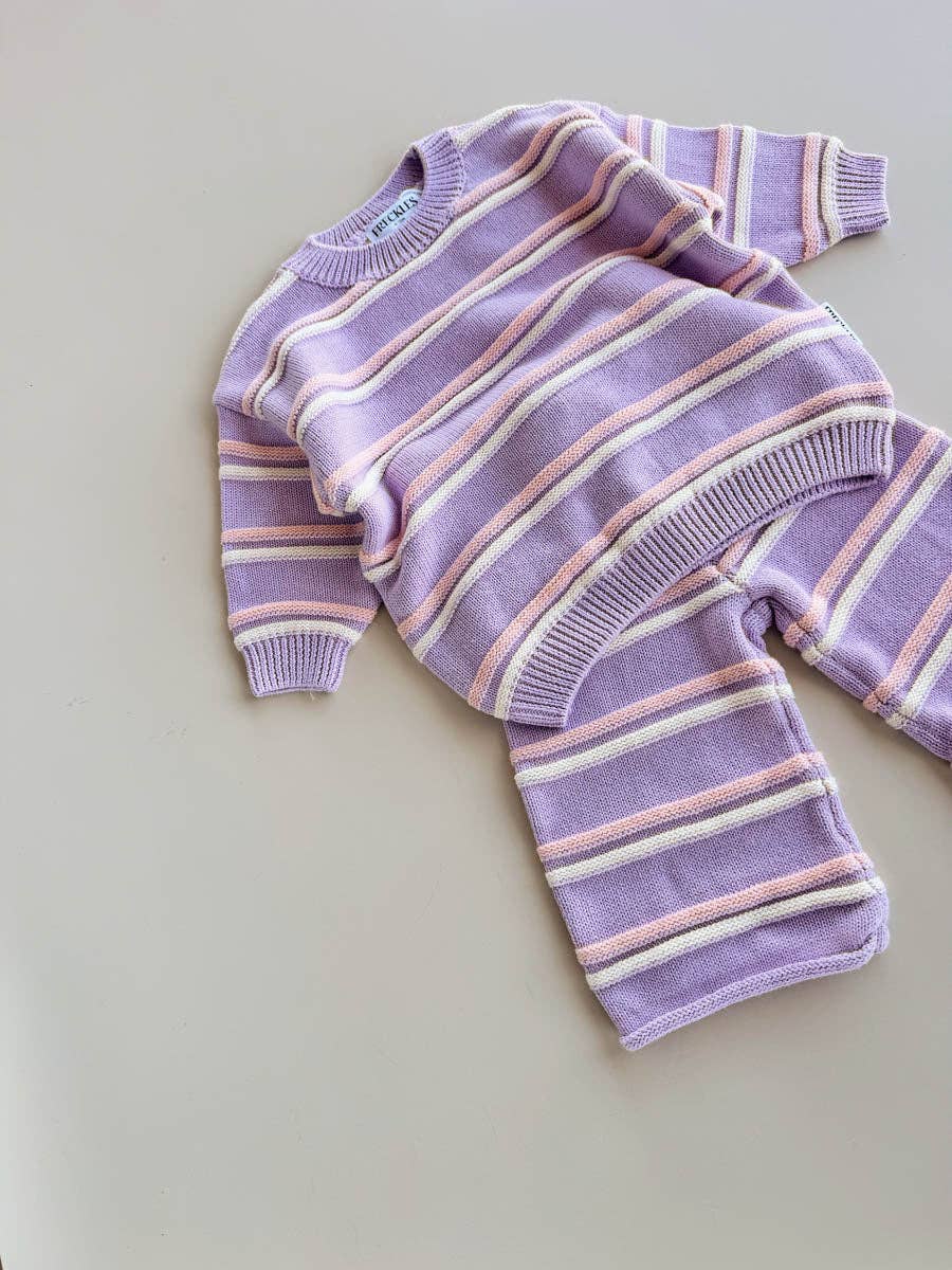 Raised Stripe Knit Set - COMING SOON