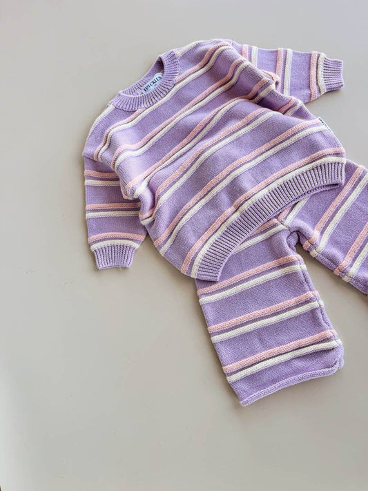 Raised Stripe Knit Set - COMING SOON