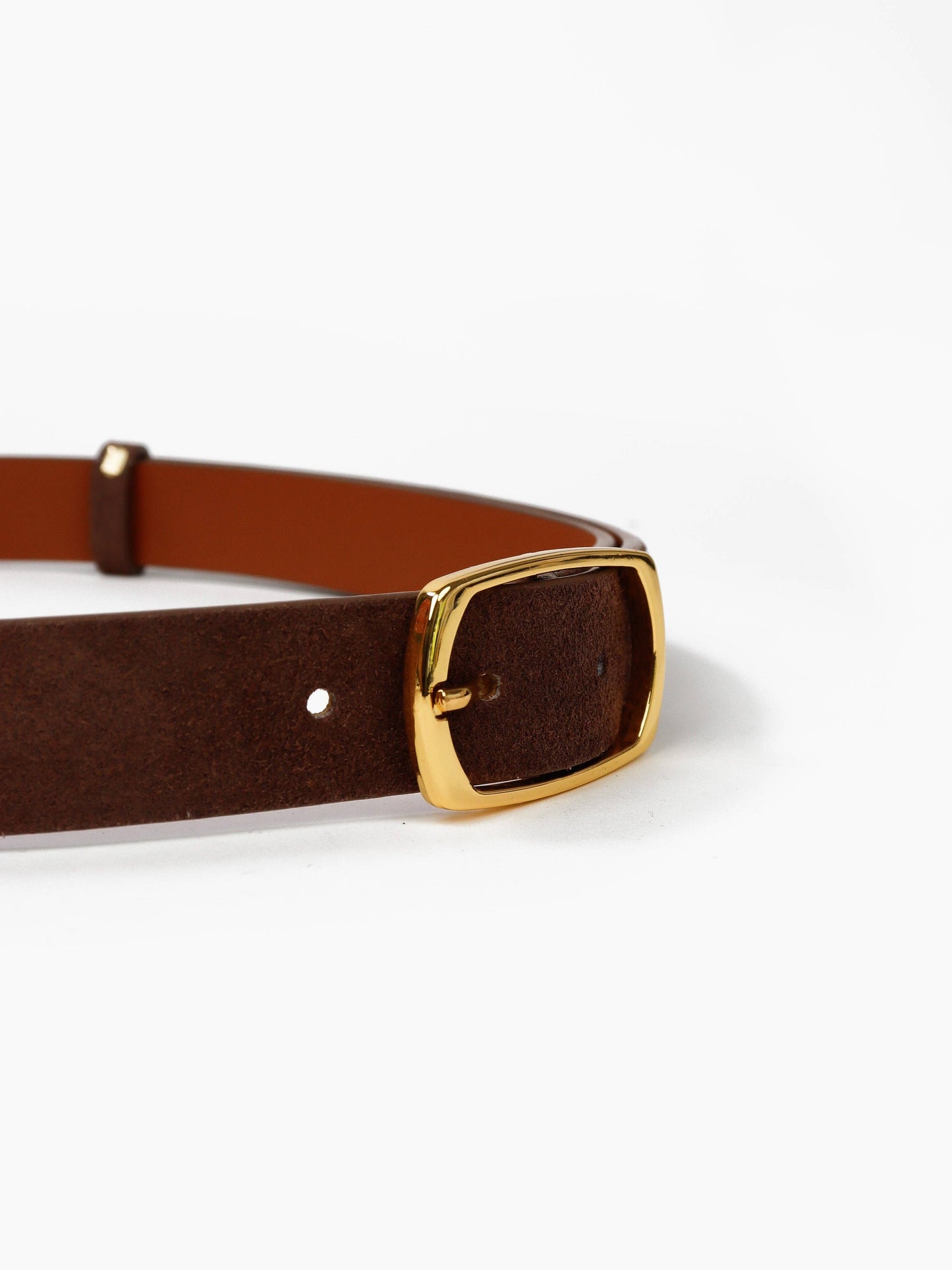 Mocha Genuine Suede Everyday Belt