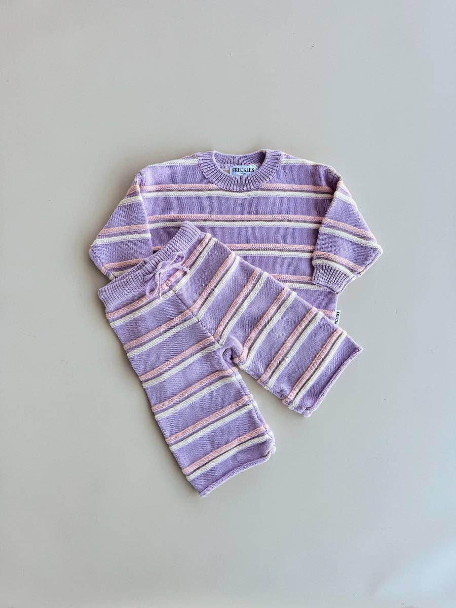 Raised Stripe Knit Set - COMING SOON