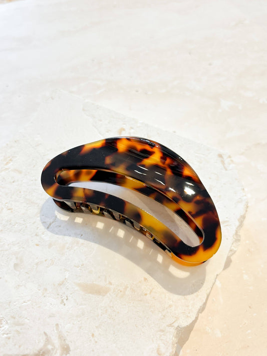 Oval Tort Hair Claw Clip