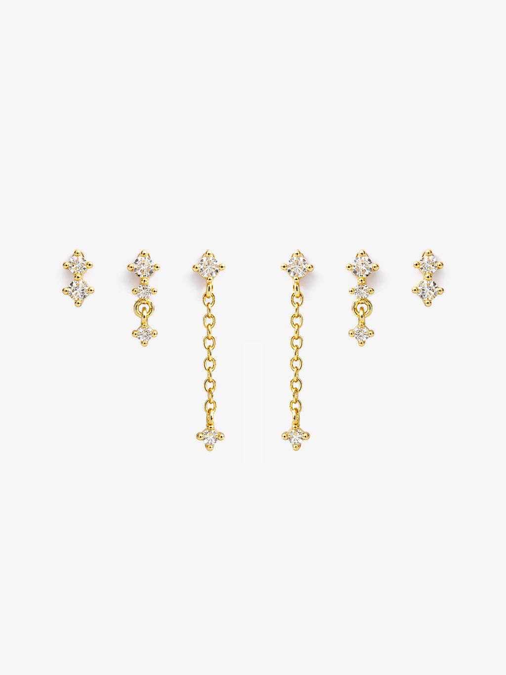 True Romantics Gold Stacker Earring Set