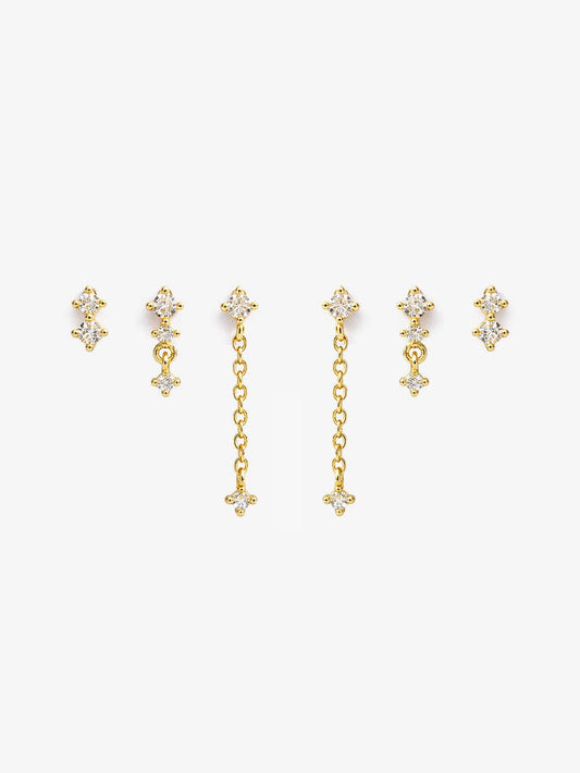 True Romantics Gold Stacker Earring Set