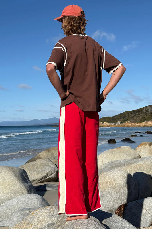 Lazy Day Retro Pants - Red