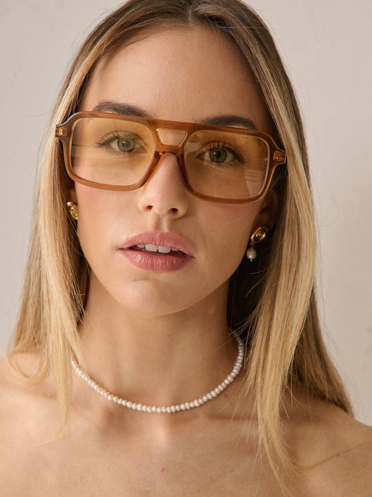 Paris Latte Aviator Sunglasses