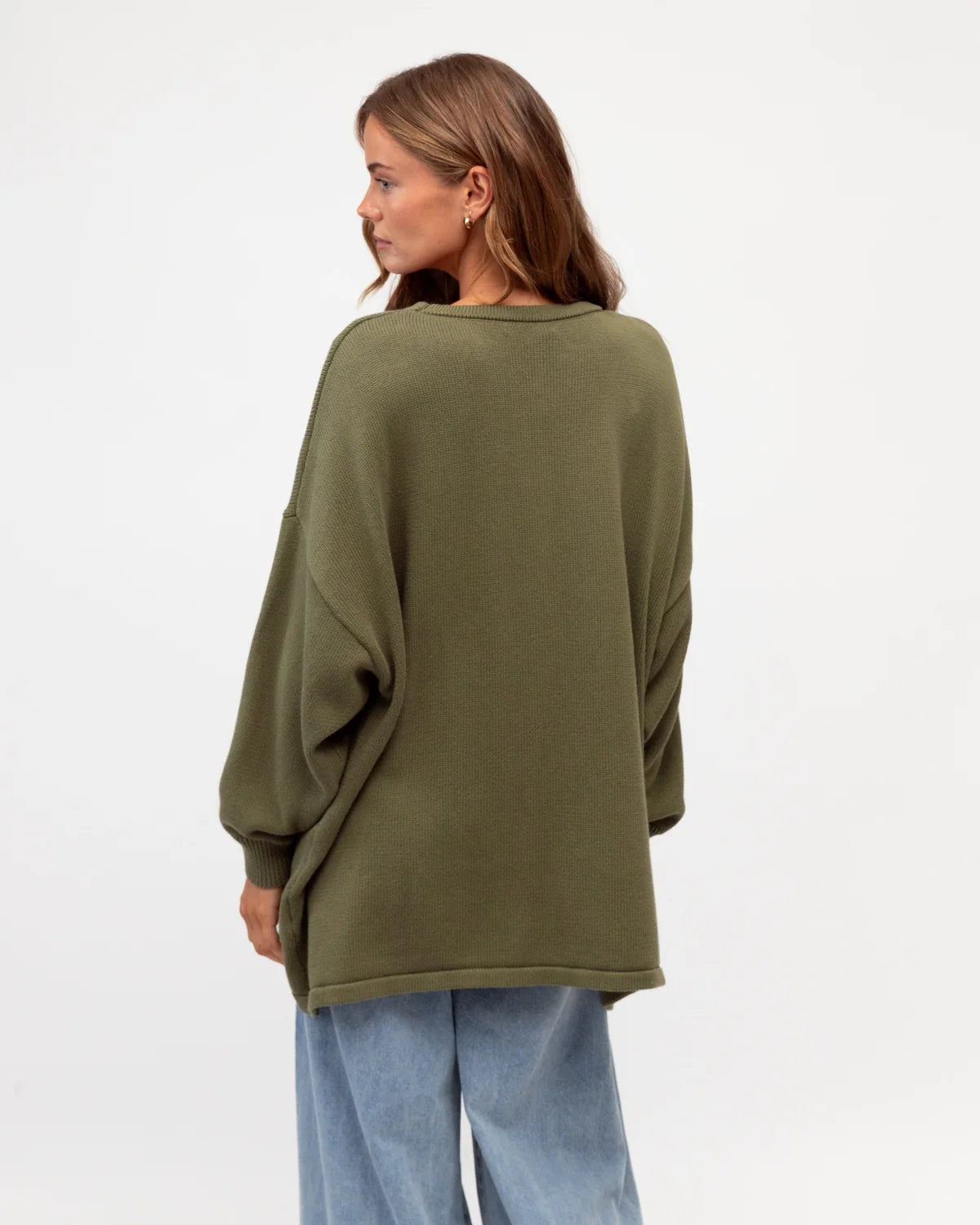 Oversized Tuck Front Knit Tee
