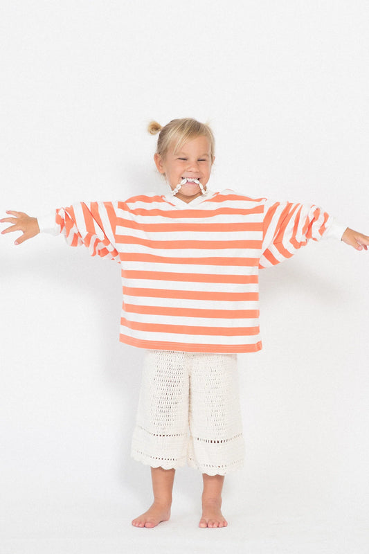 Kids Nautical Long Sleeve Tee - Tangerine