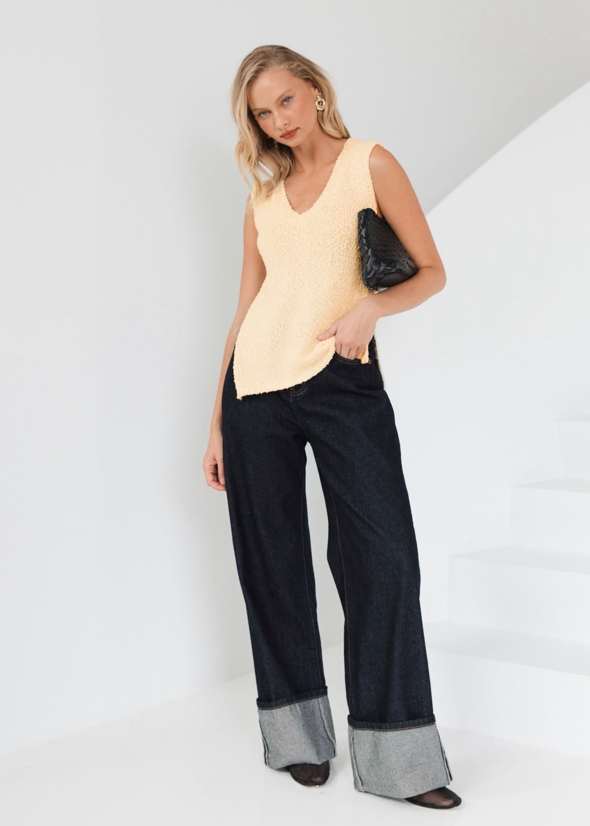 Side Split Knit Vest