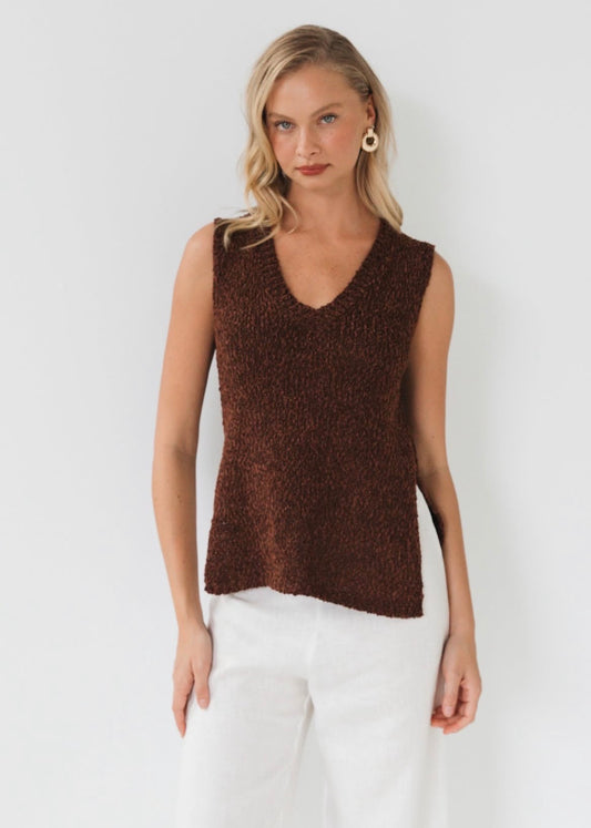 Side Split Knit Vest