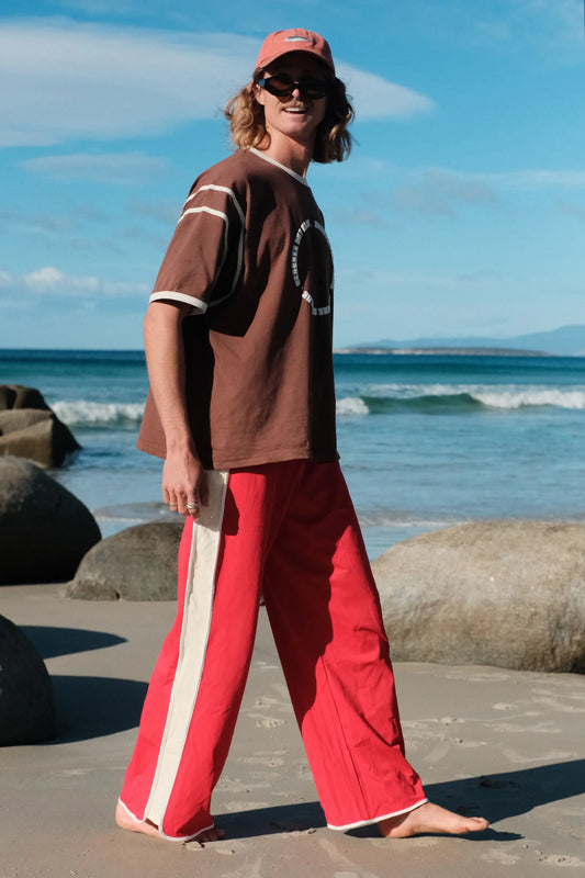 Lazy Day Retro Pants - Red