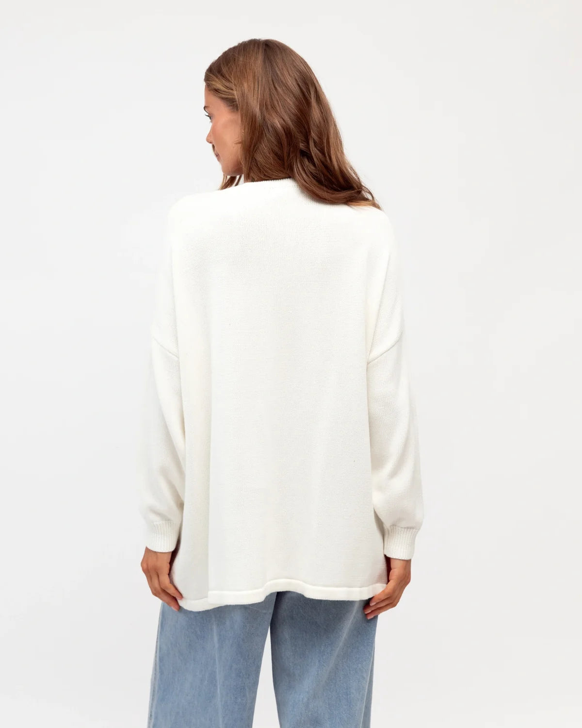 Oversized Tuck Front Knit Tee