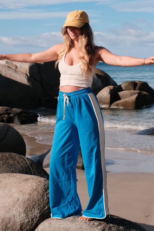 Lazy Day Retro Pants - Blue