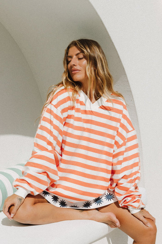 Nautical Long Sleeve - Tangerine