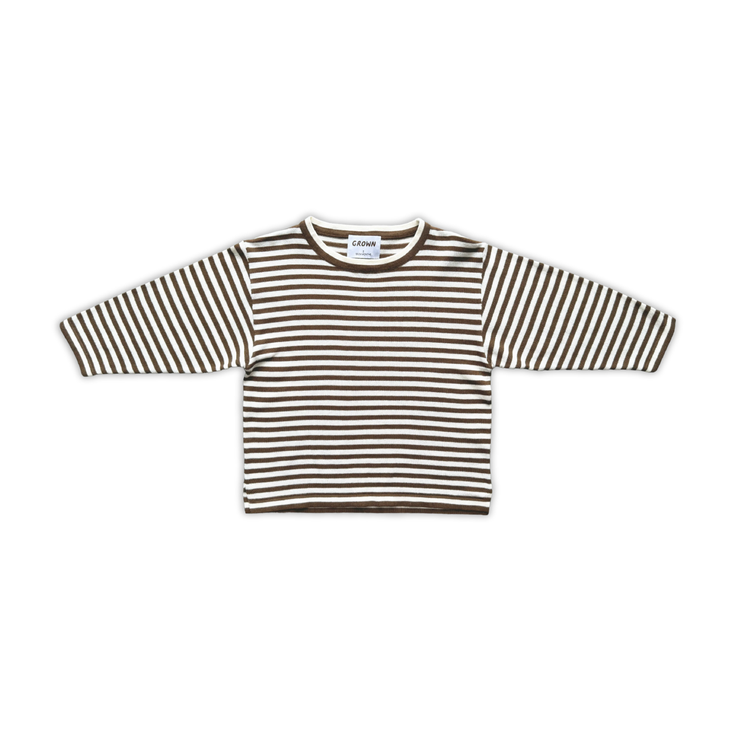 Organic Essential Stripe LS Knit Tee