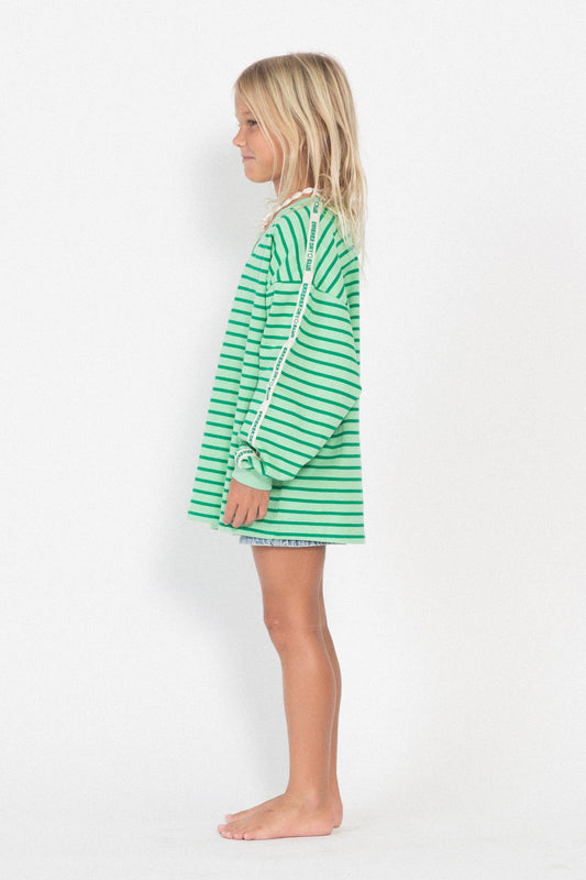 Kids Nautical L/S Tee - Shamrock Thin Stripe
