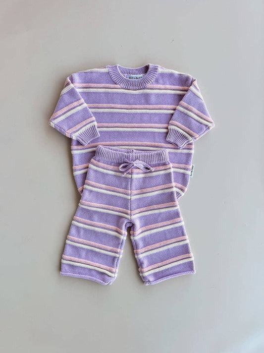 Raised Stripe Knit Set - COMING SOON