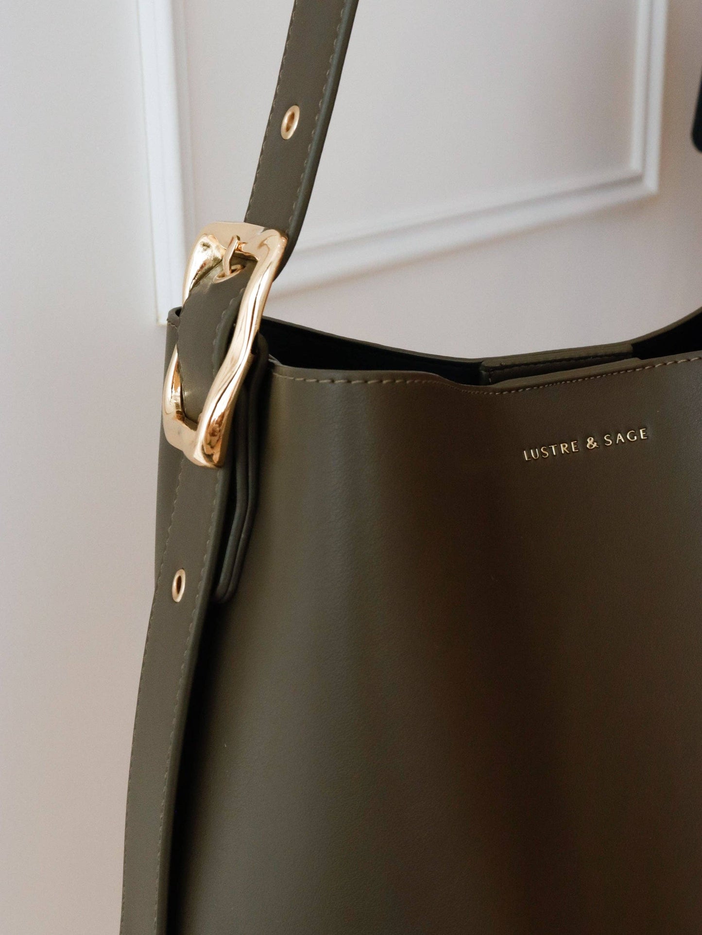 Gwen Olive Bucket Bag
