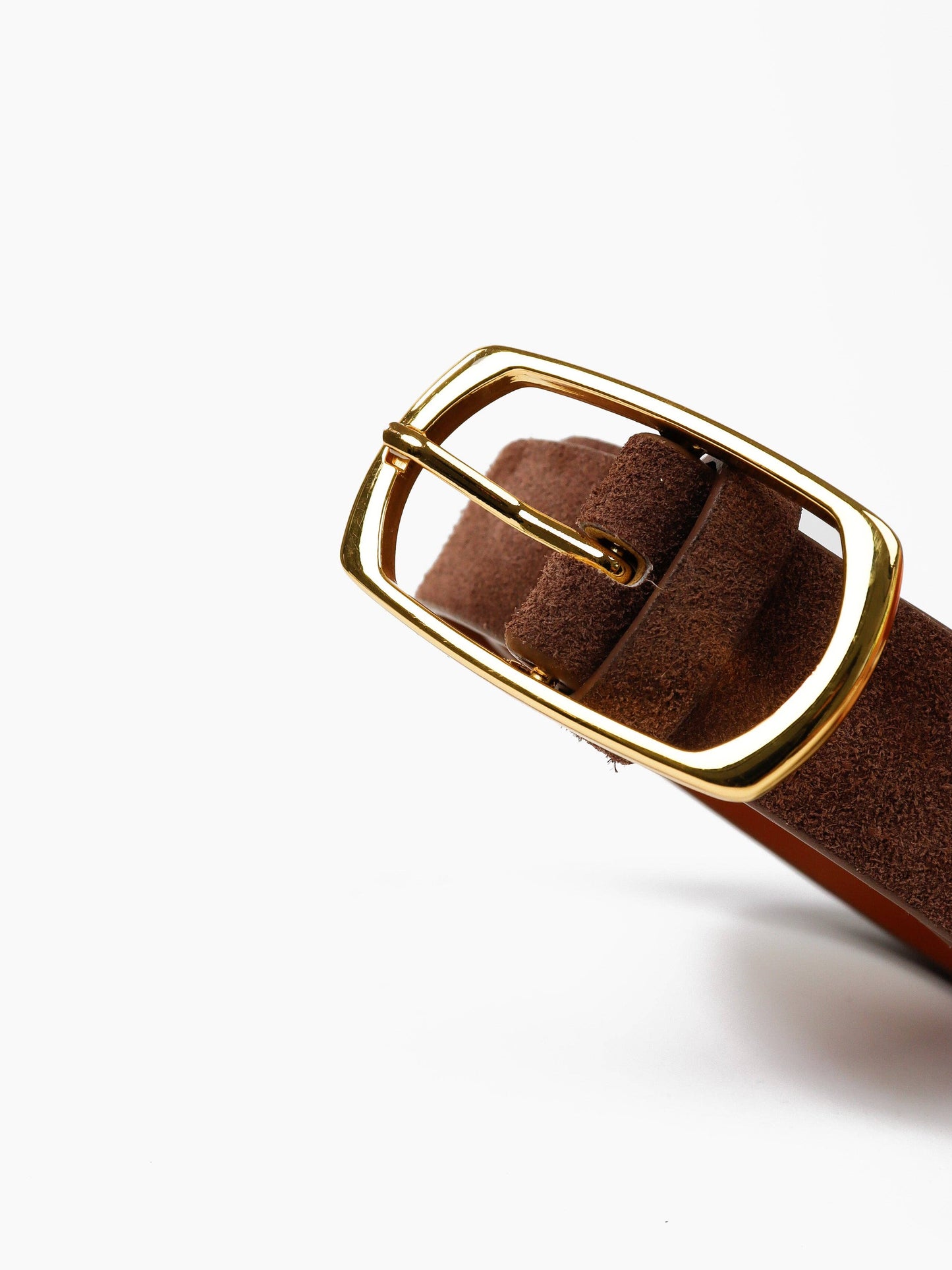 Mocha Genuine Suede Everyday Belt