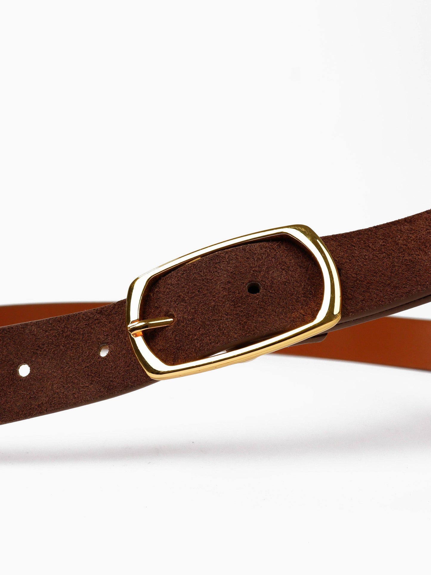 Mocha Genuine Suede Everyday Belt