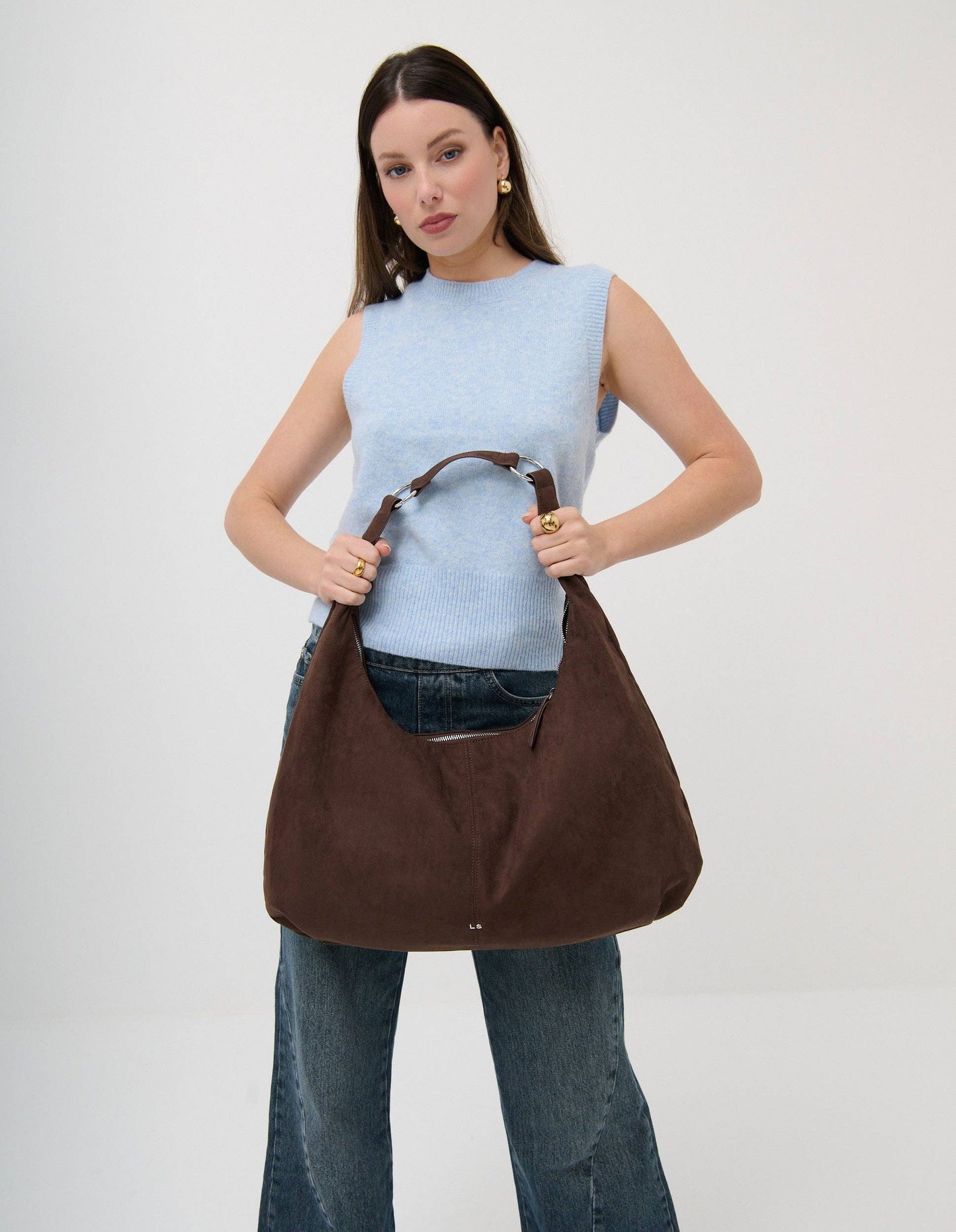 Organica Brown Hobo Shoulder Bag