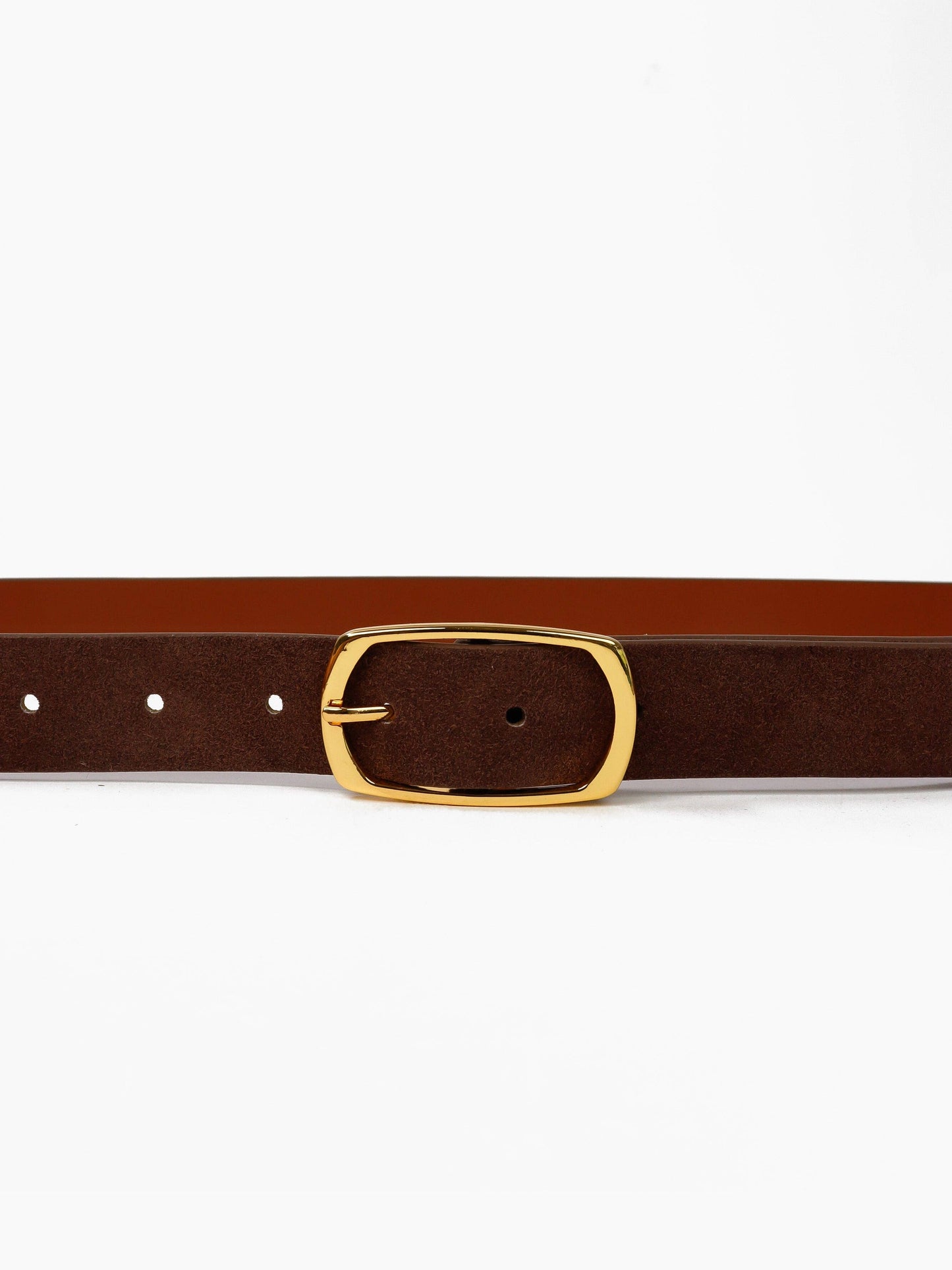 Mocha Genuine Suede Everyday Belt