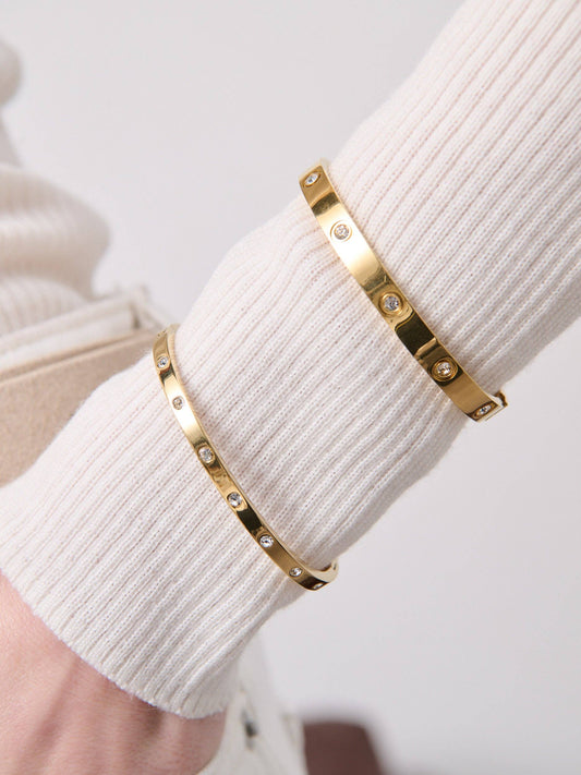 Bianca 18K Gold Plated Chunky Bangle