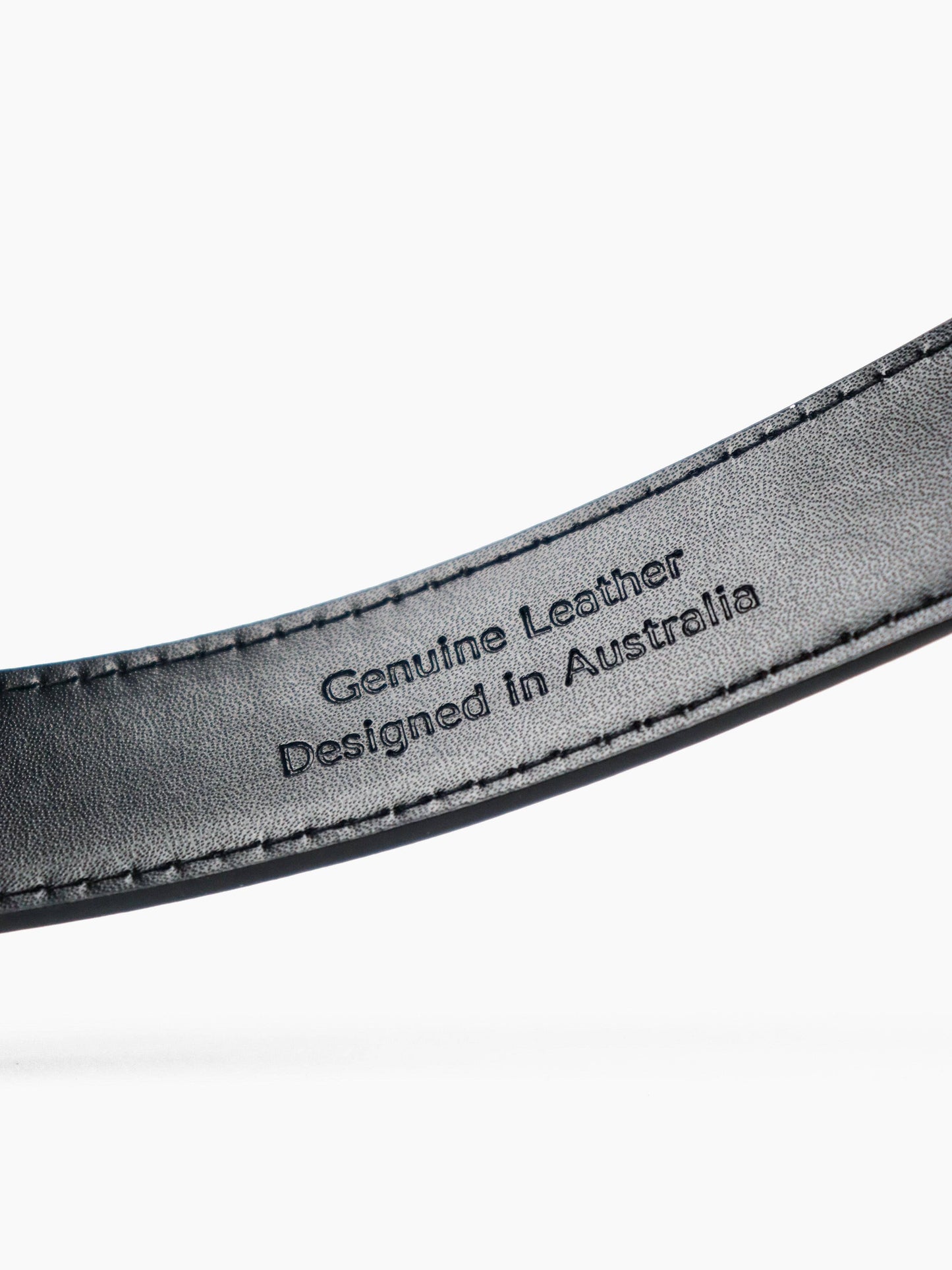 Greta Thin Black Genuine Leather Belt
