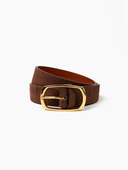 Mocha Genuine Suede Everyday Belt