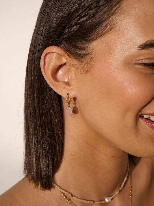 Airin Stone 18K Gold Plated Earrings